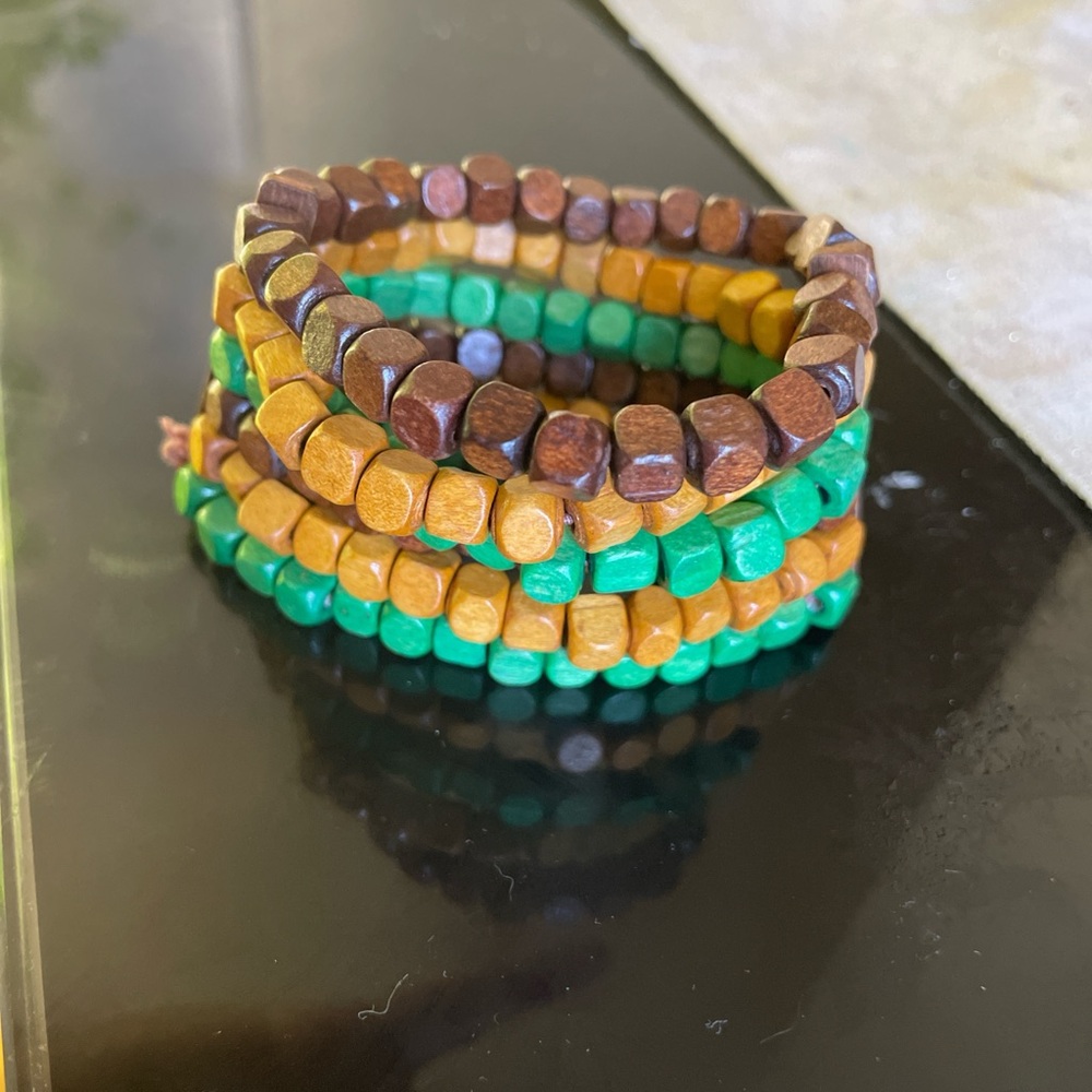 Paparazzi Brown and Green Bohemian Wrap Bracelet